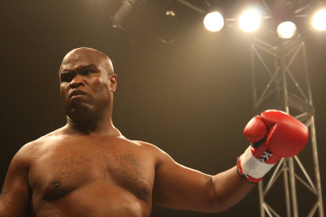 Gary Goodridge celebrates victory