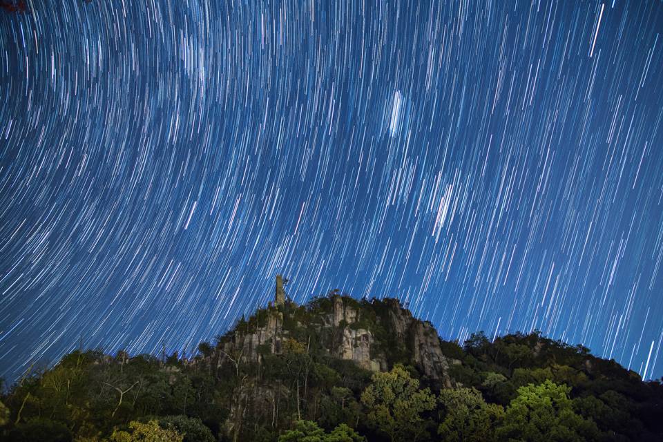 38 frames stacked. Each frame shot at f/2.8, ISO 800, 30 seconds.